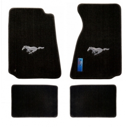 94-98 Floor mats, Black w/Silver Pony Emblem (Coupe)